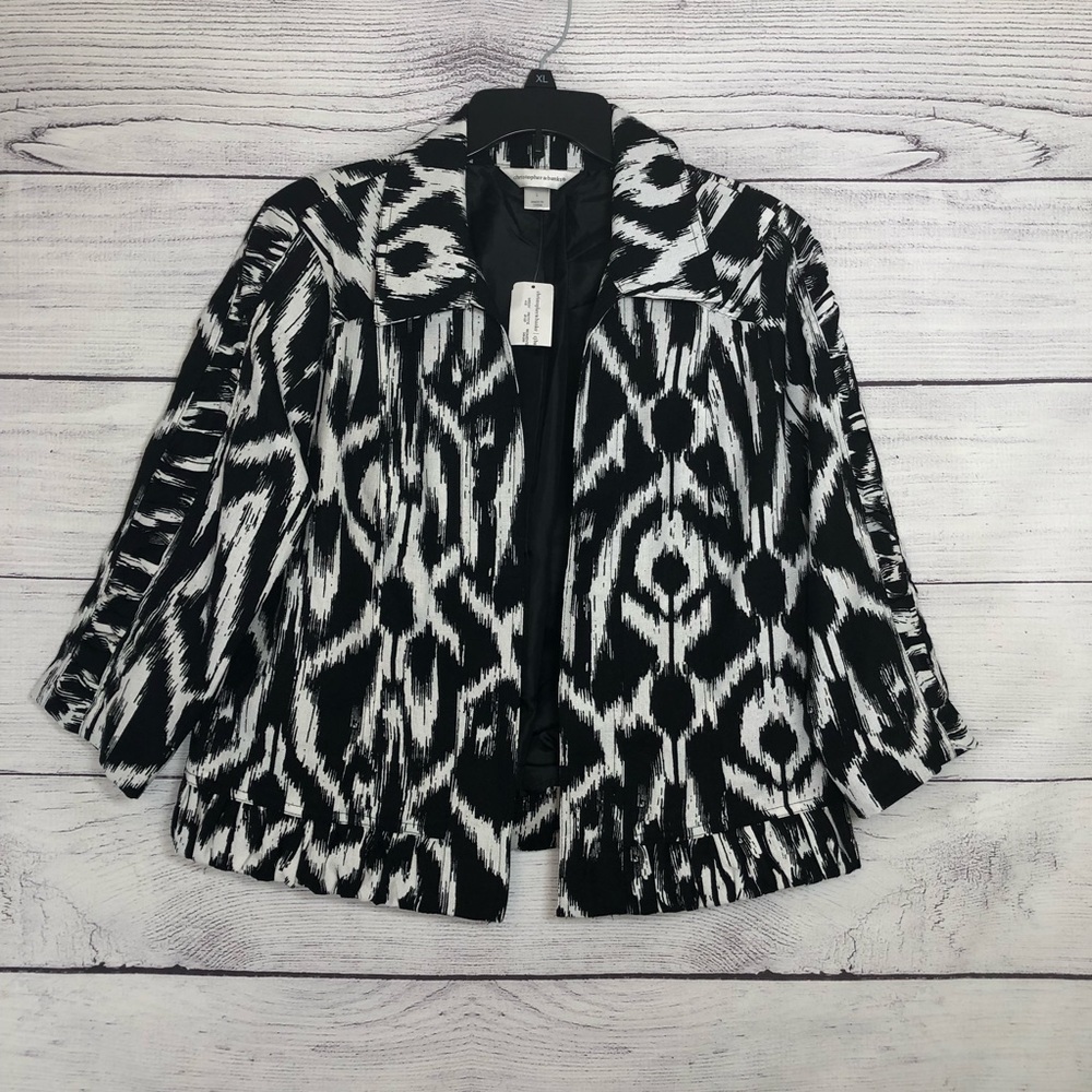Nwt Christopher & Banks Open-Front Jacket Sz Lg - image 2